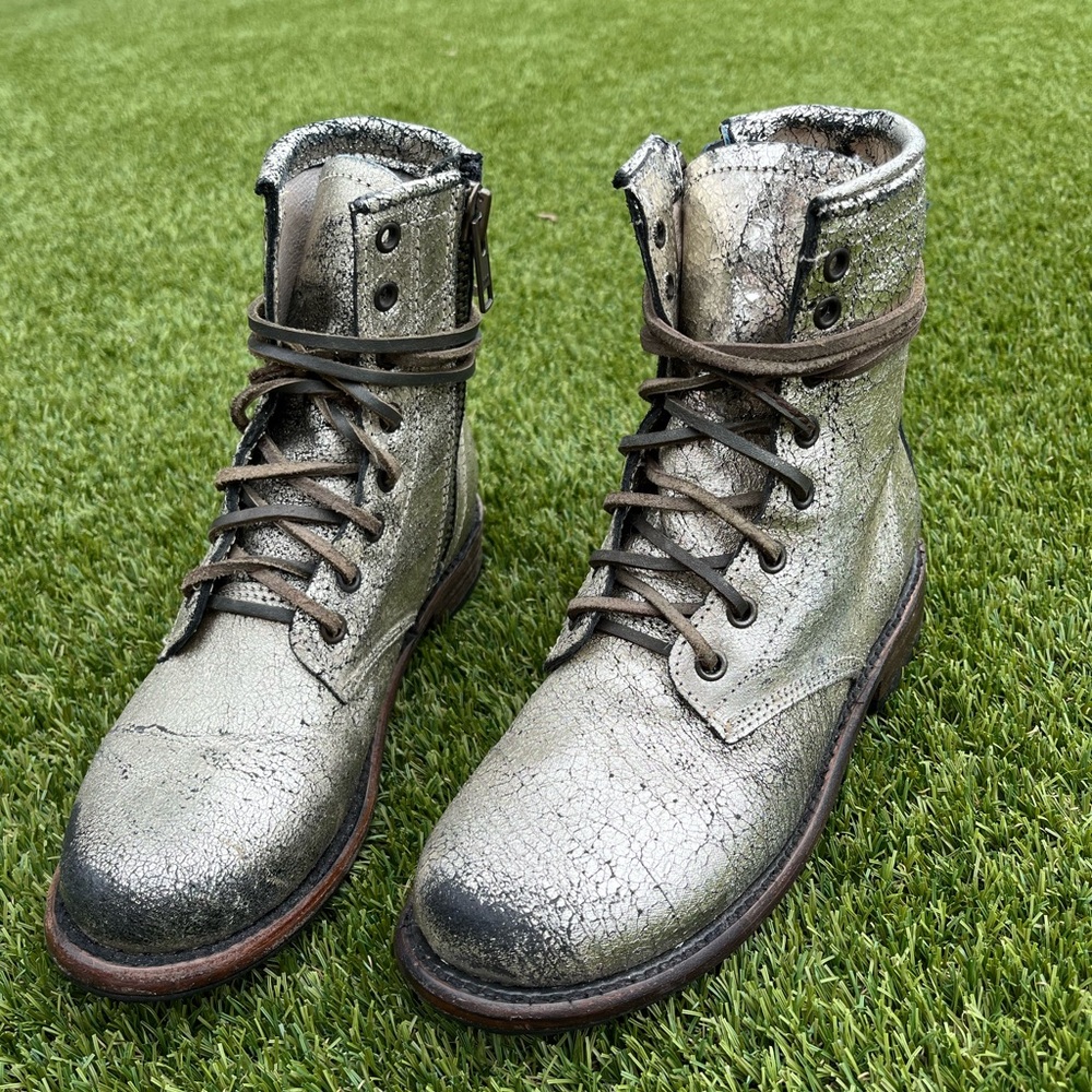Freebird by Steven Metallic Combat Boots